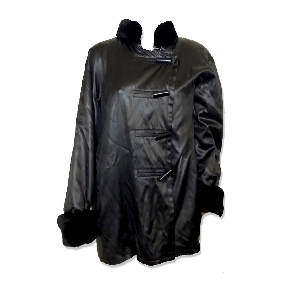 YSL Yves Saint Laurent Fur Silk Coat